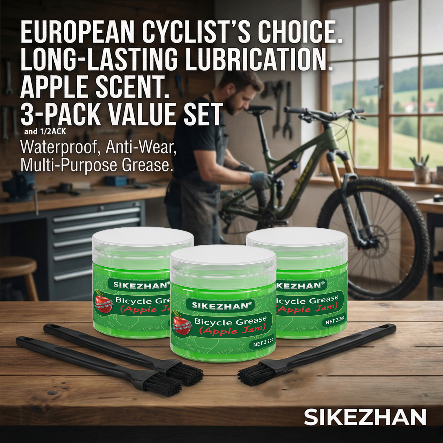 Grease Waterproof Bike - Premium Bicycle Grease-Waterproof Synthetic Lube for