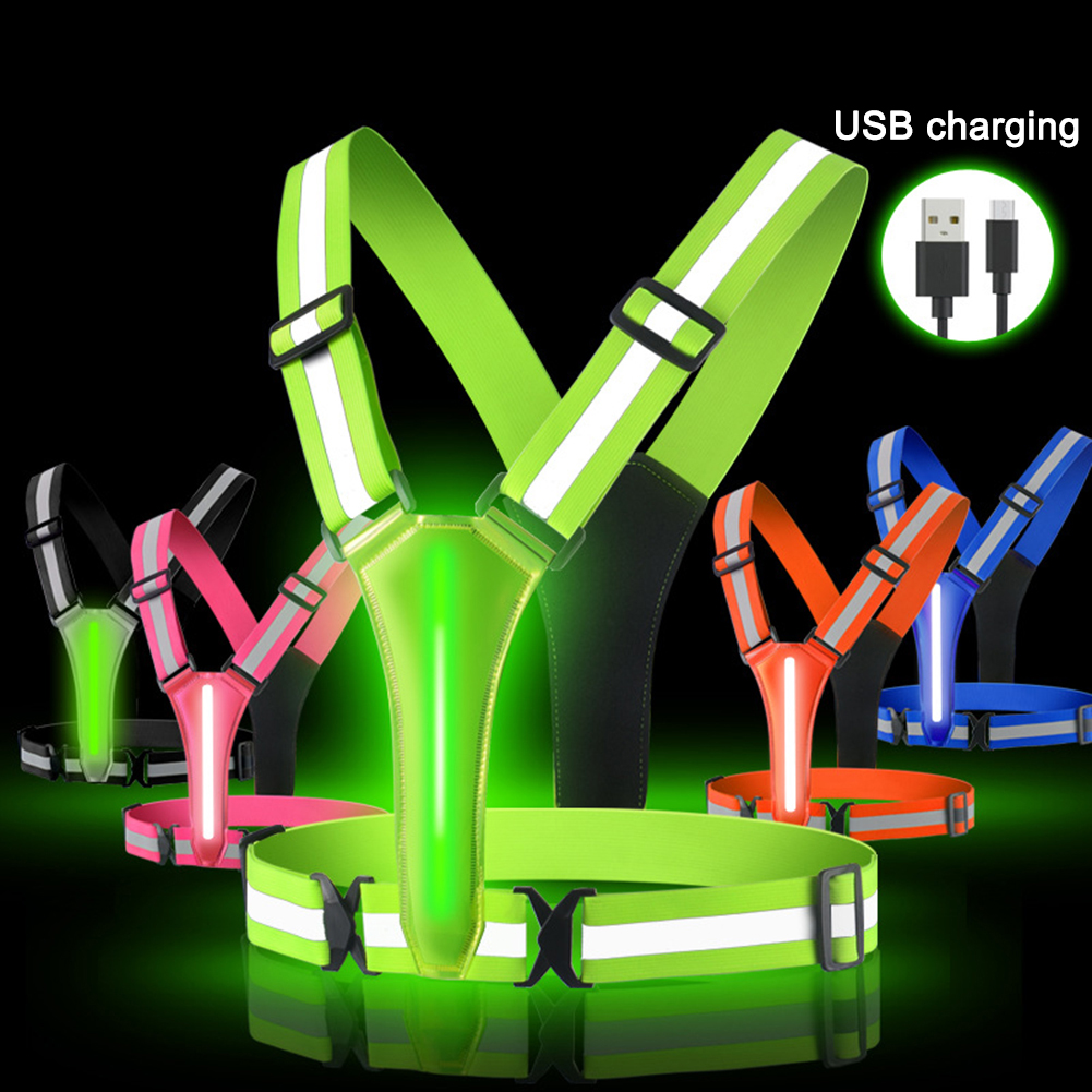 LED Running Vest USB Rechargea - đánh giá và giá Reflective Vest Cycling