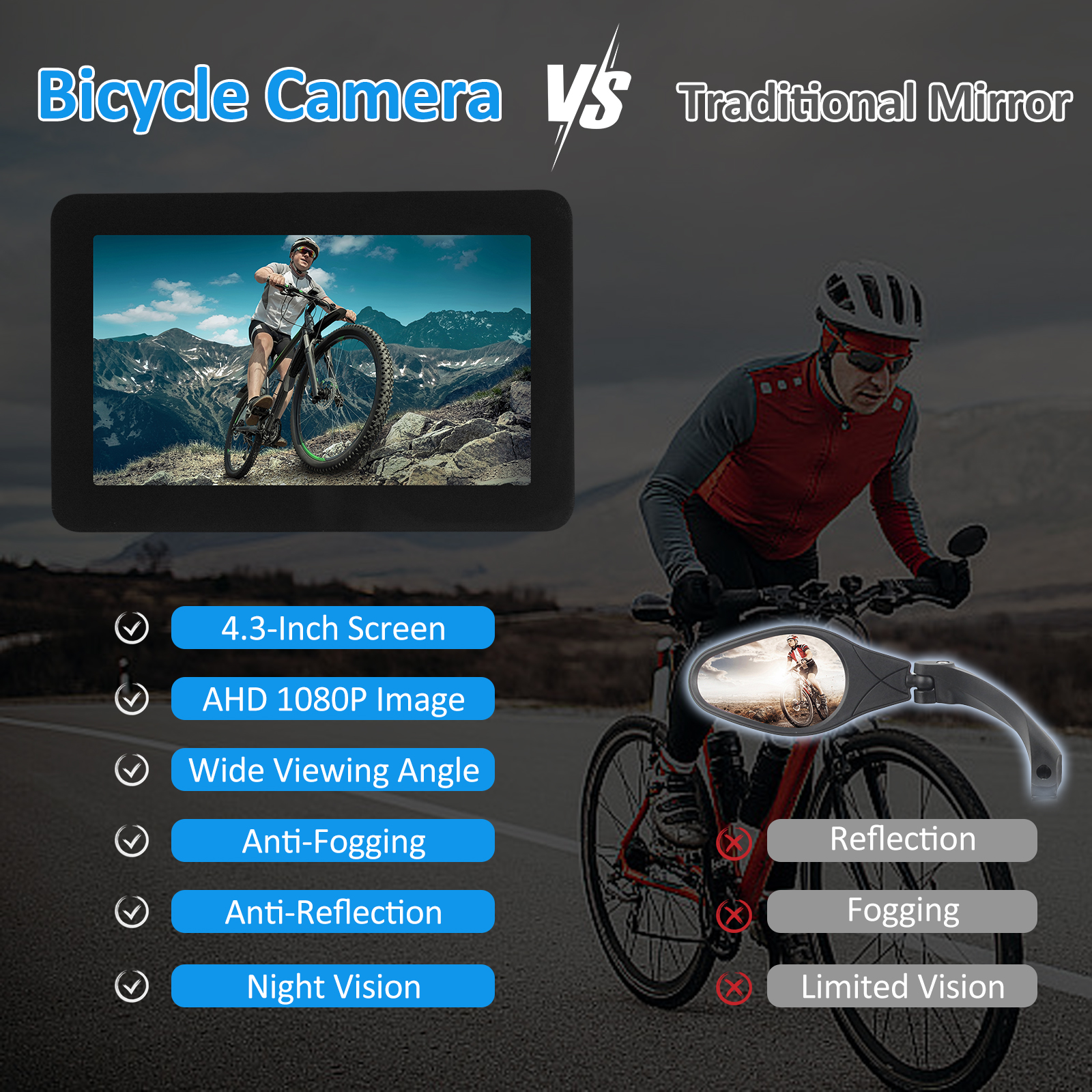 Handlebar Bike Mirror, 1080P R - đánh giá và giá Cycling Zones