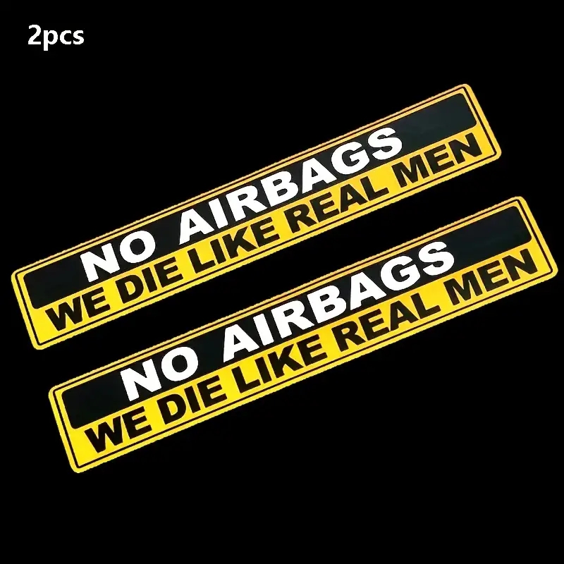 2pcs Caution NO AIRBAGS We Die - đánh giá và giá Cycling Quote