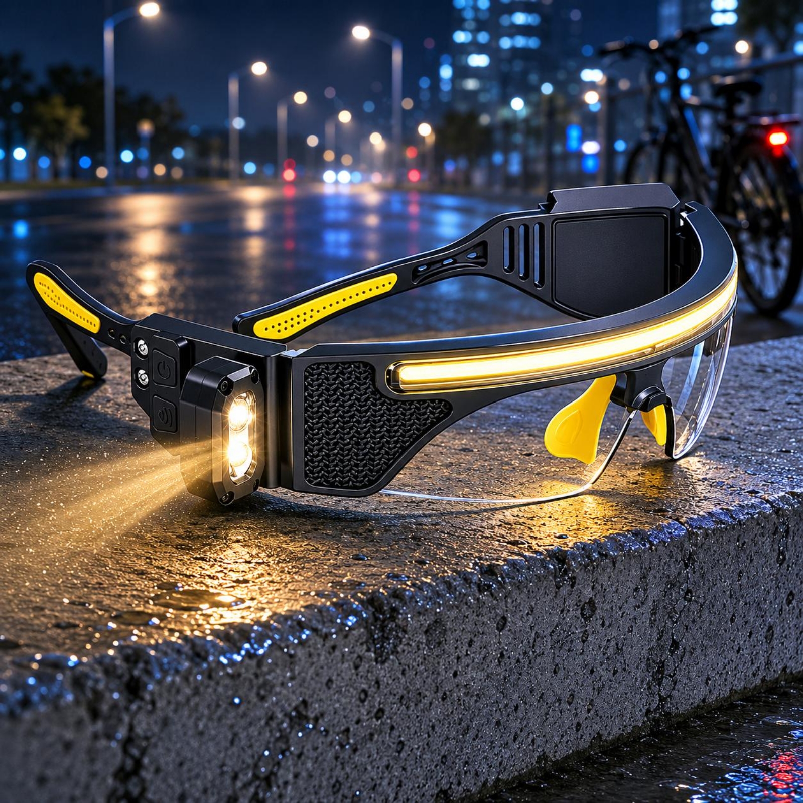 Curved-Fit LED Glasses Black F - đánh giá và giá Cycling To Work