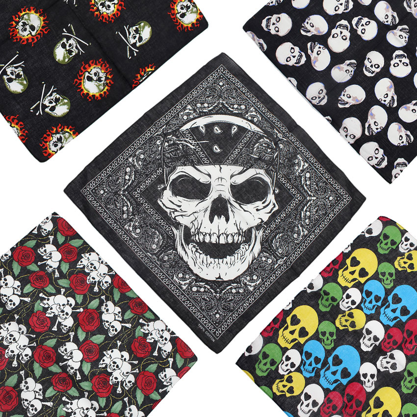 Skull Bandana Square Scarf 100 - đánh giá và giá Cycling Zones