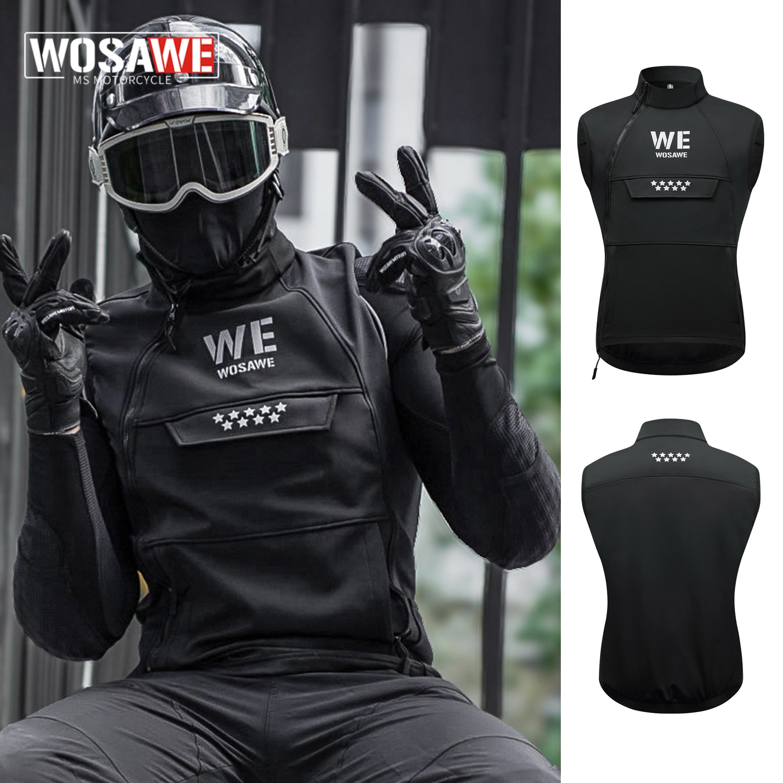 WOSAWE Winter Motorcycle Ridin - đánh giá và giá Reflective Vest Cycling